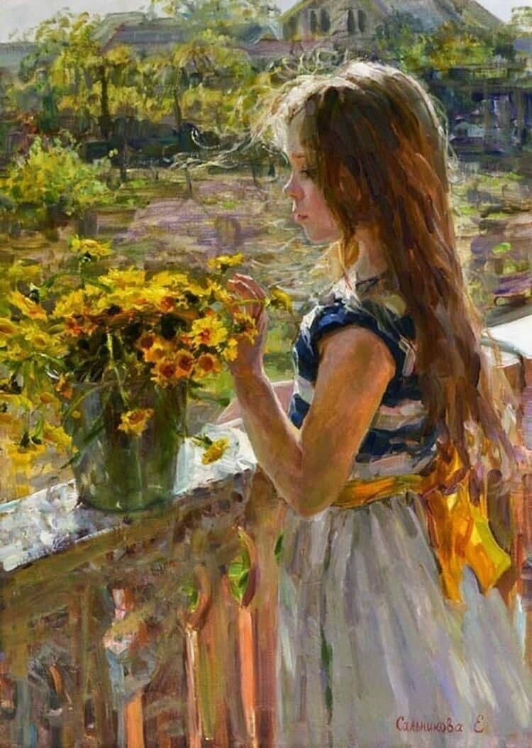 Лето художник Елена Сальникова